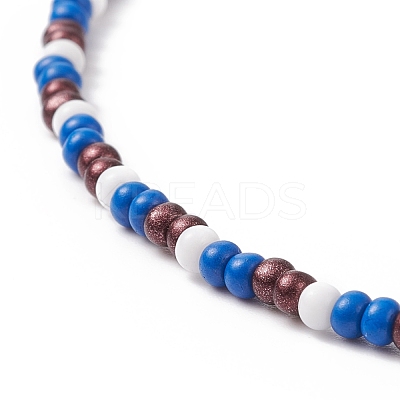 4Pcs 4 Colors Glass Seed Beaded Necklaces Set for Women NJEW-JN03950-1