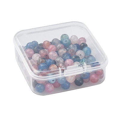130Pcs Dyed Natural Multi-Color Agate Beads Strands G-YW0001-31-1