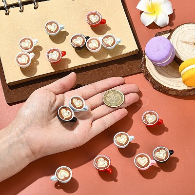 30Pcs 6 Colors Mini Coffee Cup Resin Display Decorations DJEW-YW0010-12-1