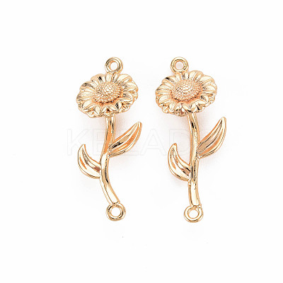 Brass Birth Flower Connector Charms LS-X-KK-S364-231-1