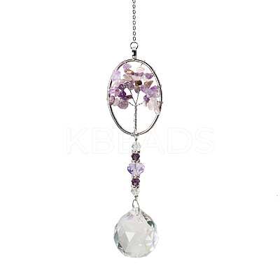K9 Crystal Glass Big Pendant Decorations LS-HJEW-PW0001-013D-1
