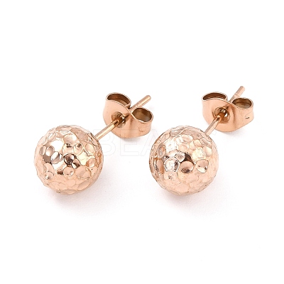 Ion Plating(IP) 304 Stainless Steel Stud Earring Findings STAS-I183-09B-RG-1