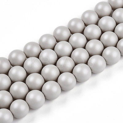 Baking Paint Pearlized Glass Pearl Bead Strands HY-N002-8mm-B05-1
