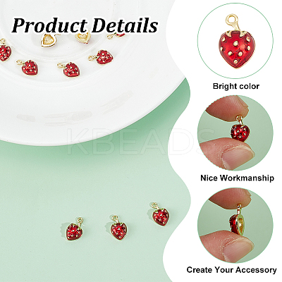 10Pcs Brass Enamel Pendants KK-HY0004-01-1