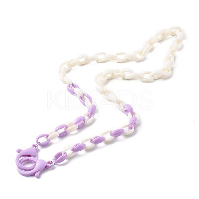Acrylic Cable Chain Necklaces NJEW-JN03626-1