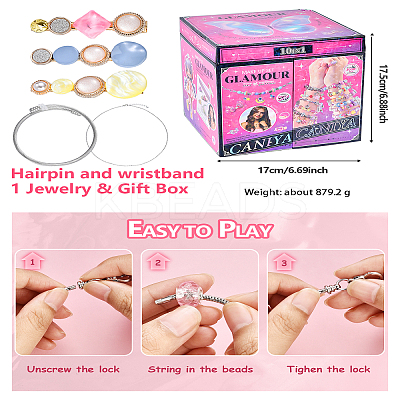 Children's DIY Treasure Jewelry Box AJEW-YWC0001-08-1