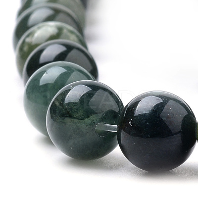 Natural Moss Agate Beads Strands X-G-S259-18-6mm-1