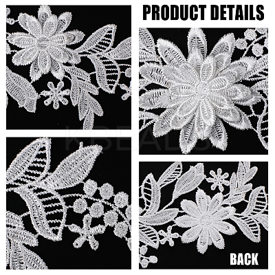 Polyester Embroidery Water Soluble Appliques LS-DIY-WH0304-667A-1