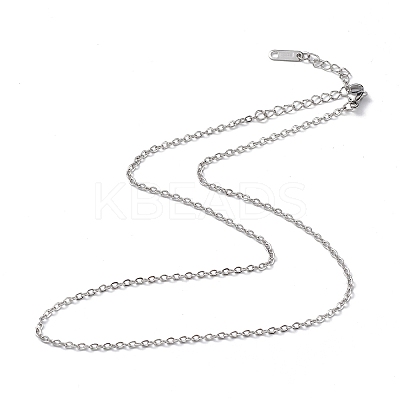 Non-Tarnish 304 Stainless Steel Cable Chain Necklace for Men Women NJEW-K245-025D-1