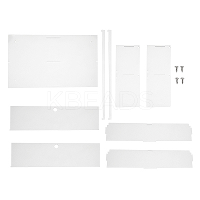 2-Tier Transparent Acrylic Minifigures Display Case ODIS-WH0061-50B-1