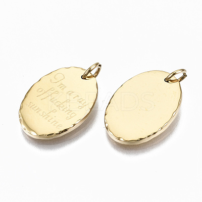 304 Stainless Steel Pendants STAS-S116-026G-1