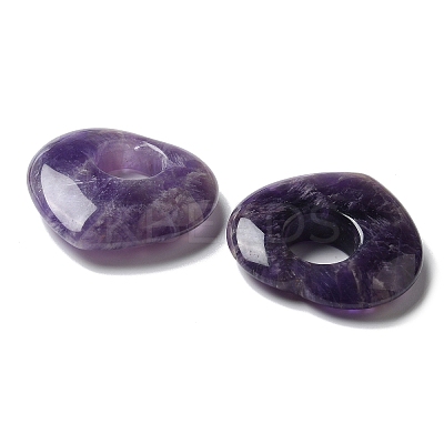 Natural Amethyst Hollow Pendants X-G-C167-06H-1