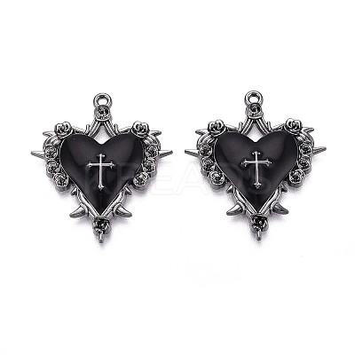 Alloy Enamel Pendants PALLOY-T094-06-1