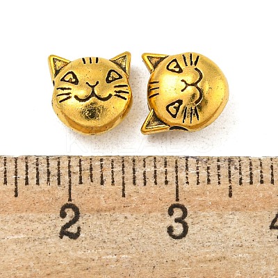 Tibetan Style Alloy Kitten Beads X-TIBEP-GC178-AG-NR-1