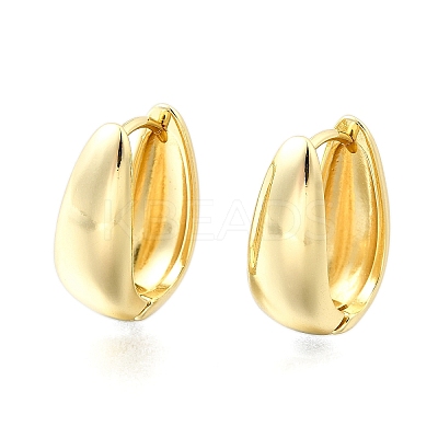 U-Shaped Brass Hoop Earrings EJEW-Z121-04G-1