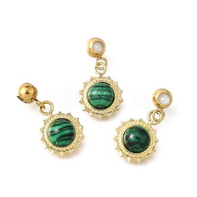 Synthetic Malachite Sun Pendants STAS-H202-24G-1