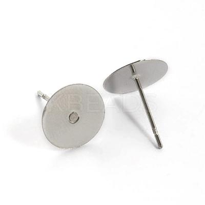 Tarnish Resistant 304 Stainless Steel Stud Earring Settings STAS-D431-23-1