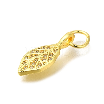RaRack Plating Brass Micro Pave Cubic Zirconia Pendants KK-F883-09G-1