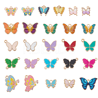 52Pcs 26 Styles Alloy Enamel Pendants ENAM-HY0001-55-1