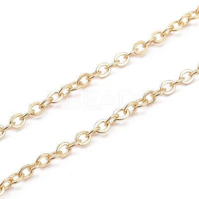 Brass Cable Chain Necklace Makings NJEW-JN03384-1