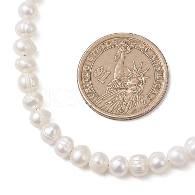 Natural Cultured Freshwater Pearl Potato Beaded Nekclaces NJEW-JN05869-1