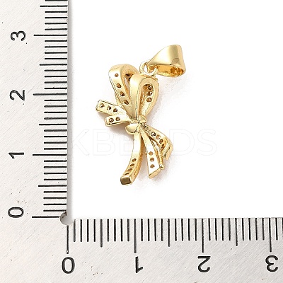 Rack Plating Brass Micro Pave Clear Cubic Zirconia Pendants KK-A206-05A-G-1
