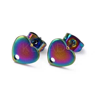 Ion Plating(IP) 304 Stainless Steel Stud Earring Findings STAS-I183-07A-07M-1