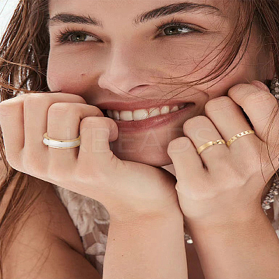 1Box Brass Cuff Rings Sets for Women RJEW-LP0002-41-1
