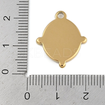 Ion Plating(IP) 304 Stainless Steel Rack Plating Pendant Cabochon Settings STAS-U019-13G-1