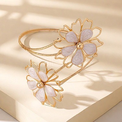 Flower Alloy Enamel Cuff Bangles FS-WGF2912-02-1