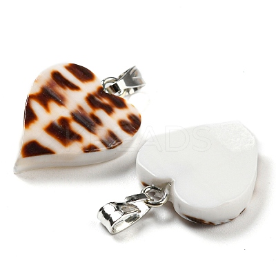 Natural Spiral Shell Pendants PALLOY-Q462-01P-1