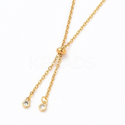 Adjustable 304 Stainless Steel Cable Chain Slider Bracelet/Bolo Bracelets Making AJEW-JB00780-02-1