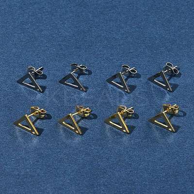 16Pcs 2 Colors 201 Stainless Steel Stud Earring Findings with Hole EJEW-FS0001-17-1