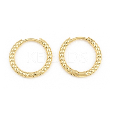 Brass Huggie Hoop Earrings KK-CBA8324-18A-G-1