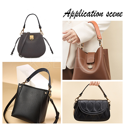 2Pcs 2 Colors PU Imitation Leather Bag Handles FIND-WR0005-71-1
