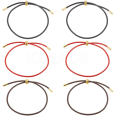 12Pcs 3 Colors Adjustable PU Leather Cord Slider Bracelets BJEW-SC0001-39G-1