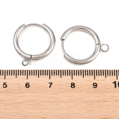 316 Stainless Steel Huggie Hoop Earring Findings EJEW-B158-01D-P-1