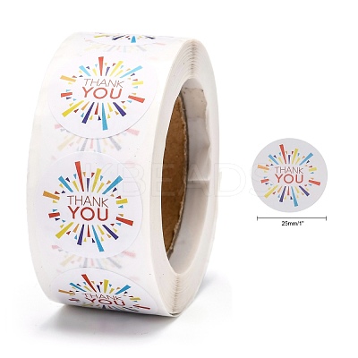 1 Inch Thank You Self-Adhesive Paper Gift Tag Stickers DIY-E027-A-11-1