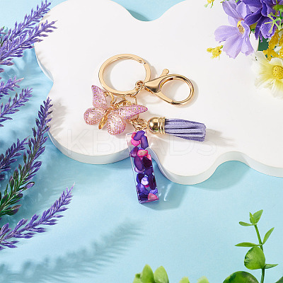 Resin Butterfly Pendant Keychains KEYC-TAC0034-03I-1
