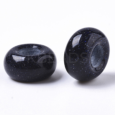 Synthetic Blue Goldstone European Beads G-S359-072B-1