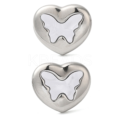 Non-Tarnish 304 Stainless Steel Stud Earrings EJEW-U001-05P-01-1