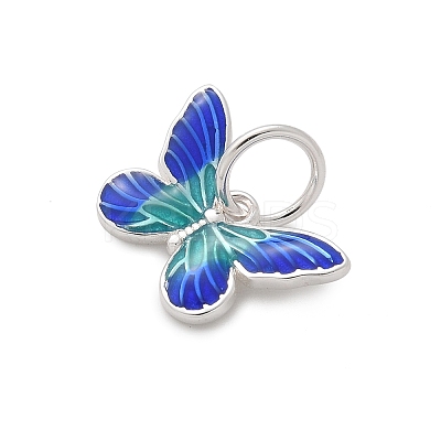 925 Sterling Silver Enamel Butterfly Charms STER-D300-28P-06-1