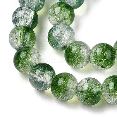 Transparent Crackle Baking Paint Glass Beads Strands DGLA-T003-01B-04-1