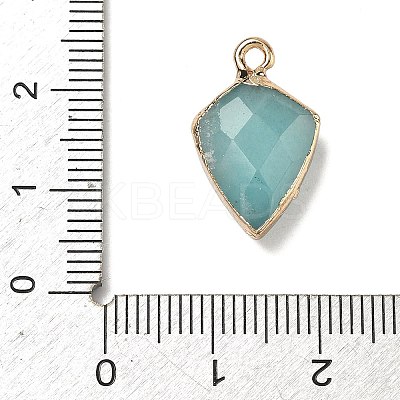Dyed Natural Blue Chalcedony Pendants G-K422-01G-05-1