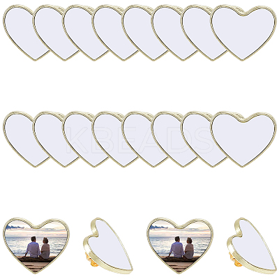 20 Boxs Sublimation Blank Brooch Pins FIND-SP0004-09C-1