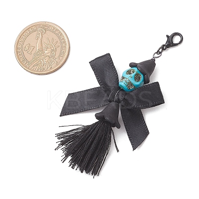 Synthetic Turquoise Pendant Docoration HJEW-JM03690-1