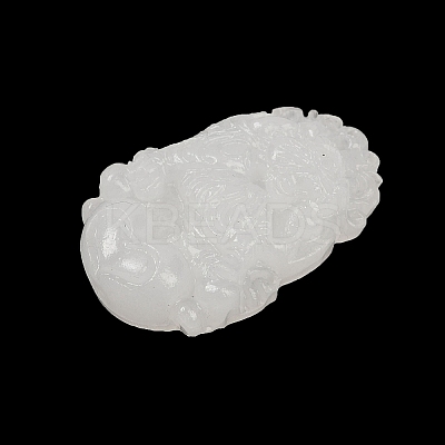 Natural White Jade Carved Pendants G-S384-01C-1