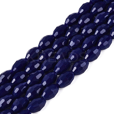 Opaque Solid Color Glass Beads Strands LS-GLAA-N071-01A-C09-1