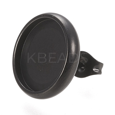 304 Stainless Steel Stud Earring Settings STAS-K202-05E-B-1