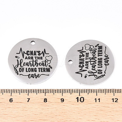 Non-Tarnish 201 Stainless Steel Pendants LS-STAS-T064-38P-24-1
